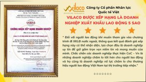 Vilaco là đơn vị xkld được đánh giá 5 sao